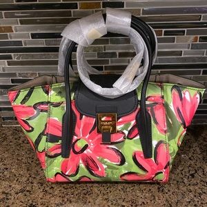 Michael Kors Flamingo MD Satchel- leather